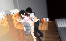 3D hentai of young teen fucking and cumshot