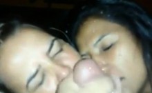 Latina Sluts Share A Facial