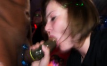 Euro Amateur Jerking Cock On The Dancefloor
