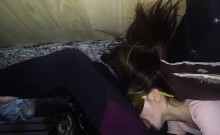 Japanese girl friend sucking cock
