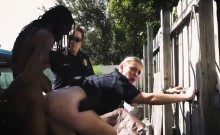 Two busty female cops fucked hard by a big black cock