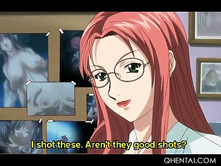 Excited hentai teacher in huge tits rides students dick in