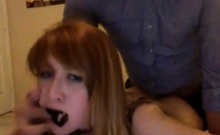 Amateur Redhead Gagged, Slapped And Fucked Hard