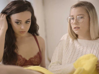 Stepsister teen and BFF trick her mean stepbrother