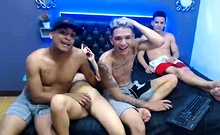 Pretty Gay Twinks Group Garden Fucking