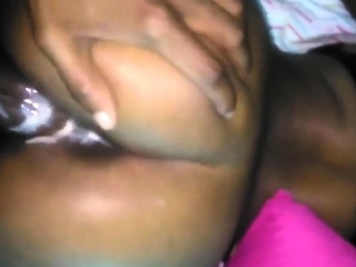 Ebony ass eating up his BBC