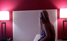 Sexy dancing blond teen