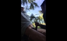 Jerking off in park