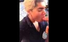 Latino Bitch Swallows Huge Load Hung White Thug