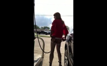 CD Gurl at the Gas Station