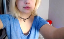 Blonde Teen Solo Masturbating On Webcam