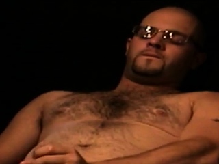 Str8 hairy man jerks for gay porn