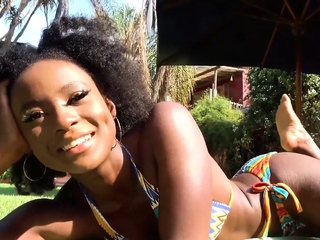 Ebony hottie seduces white boyfriend