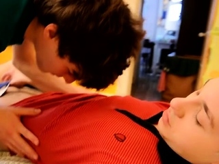 Slim homo guy with dark hole moans while being fucked