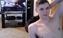 Twink Works Up A Sweat Rubbing One Out On Webcam