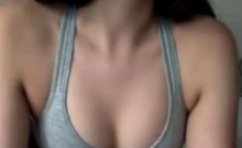 Horny College Teen Strips on Omegle