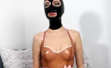 two women fetish latex asslicking and anal mff