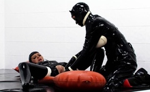 Extreme fetish latex play