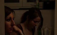 Two Brunette Lesbian Teen Girls Playing
