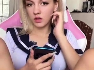 Amateur Blonde Teen Plays Solo with Toy Webcam Porn