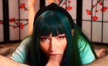 Amateur babe giving a great blowjob in POV home video