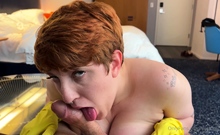 Mexicana blowjob with her big boobs
