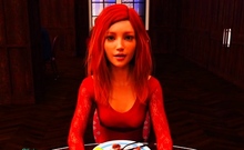 Foxy 3D Superwoman bounces up and down on a cock