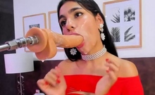 Amateur Brunette Slave Toyed
