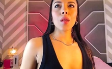 Stacked brunette goes solo toys and masturbation