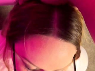 Great amateur video of Brunette POV oral sex