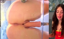 Stacked brunette goes solo toys and masturbation