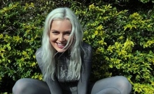 Blonde teen amateur teasing solo