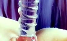 Girls Out West Amateur double toy masturbation