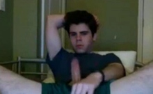 Twink Flashes Cock on Webcam