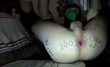Huge Purple Dildo Stretches Me Out