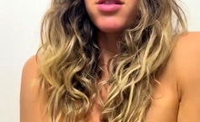 Curly Blonde Teen Records Solo Dildo Masturbation More At