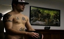 Horny gay hard mouthfucked by str8 jock