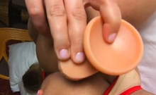 Blonde Teen with Big Tits Masturbates with Dildo to Orgasm o