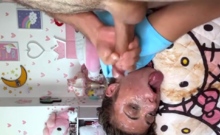 Teen Takes Several Amateur Facials