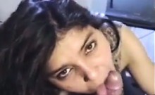 Skinny Latina Loves Sucking On Cock